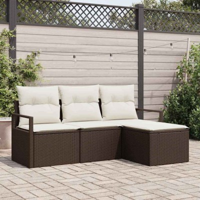 Sofa set 4 pcs Brown...