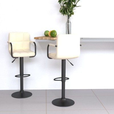Bar stools, 2 pcs., cream...