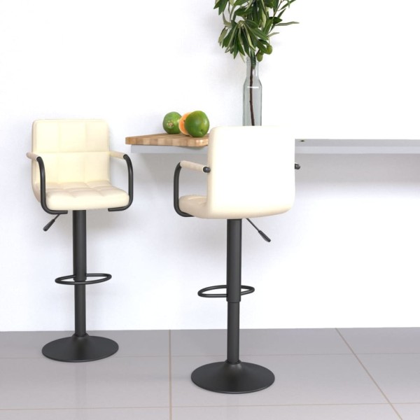 Bar stools, 2 pcs., cream color, fabric