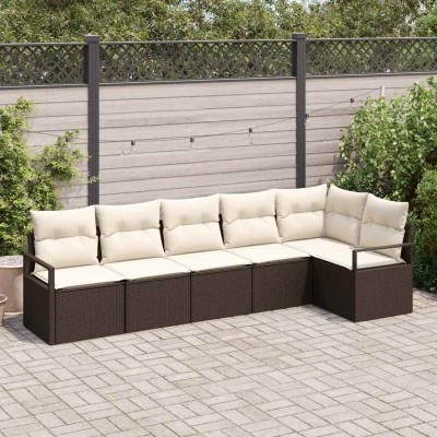Sofa set 6 pcs Brown...