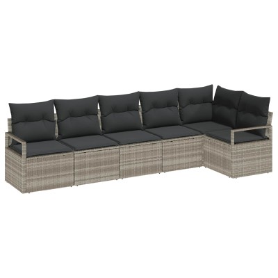 Sofa set 6 pcs Light gray...