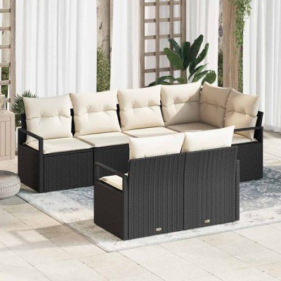 Sofa set 7 pcs Black...
