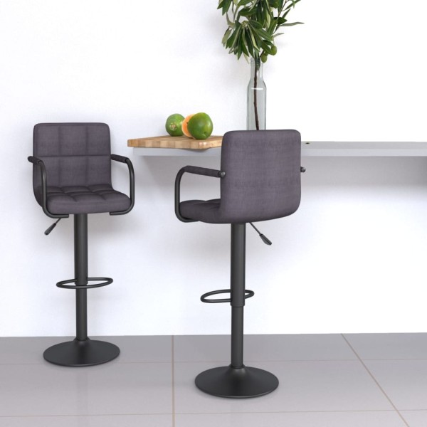 Bar stools, 2 pcs., taupe color, fabric