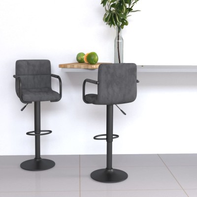 Bar stools, 2 pcs., dark...