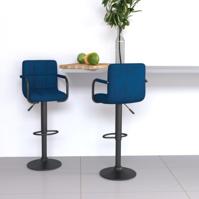 Bar stools, 2 pcs., blue,...