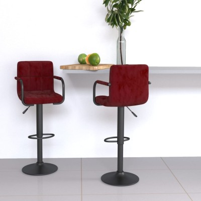 Bar stools, 2 pcs., red...