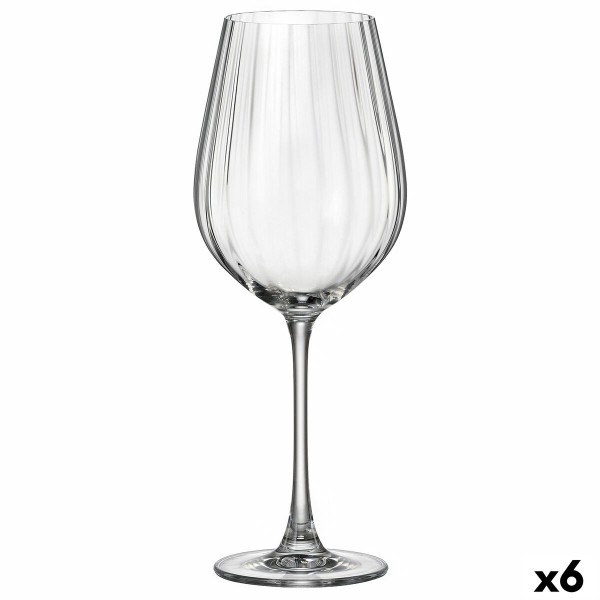 Viinilasi Bohemia Crystal Optic Läpinäkyvä 650 ml 6 osaa