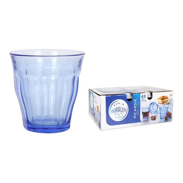 Klaaside komplekt Duralex 1027BB06/6 Sinine Kristall 250 ml (6 Ühikut)