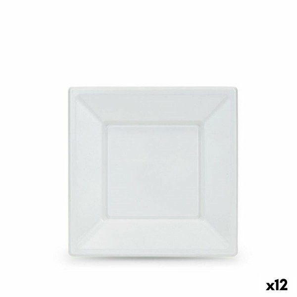 Набор многоразовых тарелок Algon Белый Пластик 18 x 18 x 1,5 cm (24 штук)