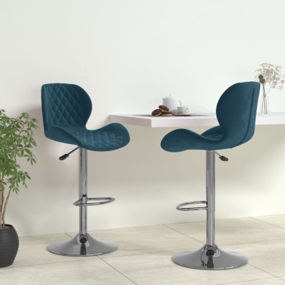 Bar stools, 2 pcs., blue,...