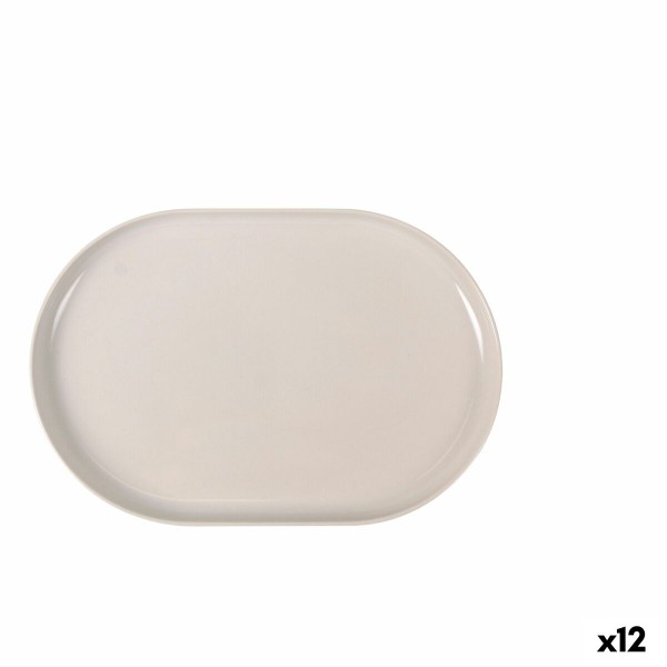 Suupistete alus La Mediterránea Ivory ovaalne 30 x 20 x 2,5 cm (12 Ühikut)