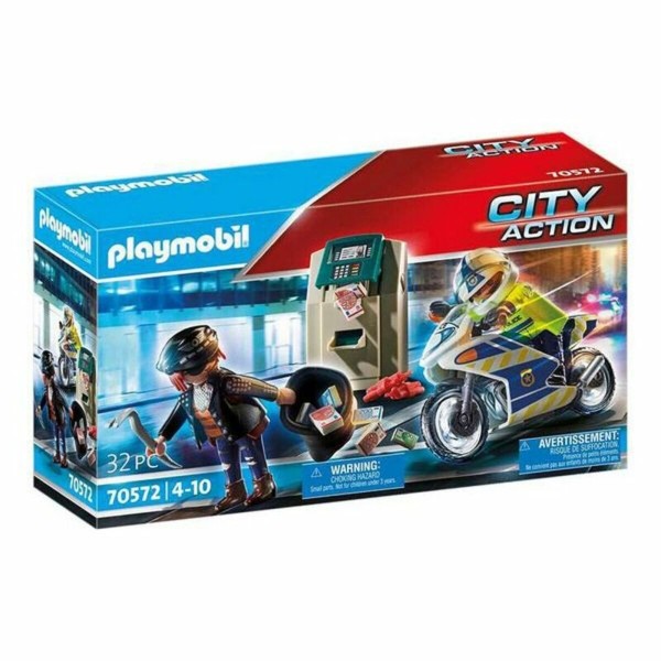 Playset City Action Police Motorbike Playmobil 70572 32 Daudzums (32 pcs)