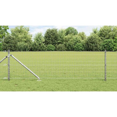 Fence with poles Silver 0.4...
