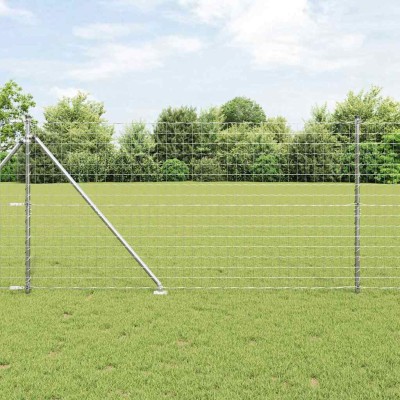 Fence with poles Silver 1.2...
