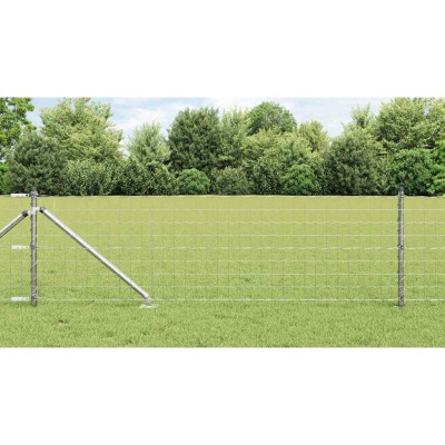 Fence with poles Silver 0.8...