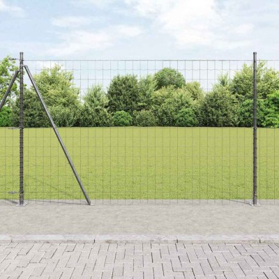 Fence with posts Gray 1.6 x...
