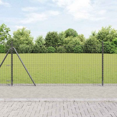 Fence with posts Gray 1 x...
