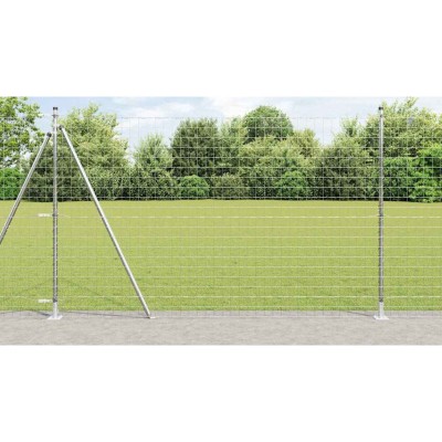 Fence with poles Silver 1.5...