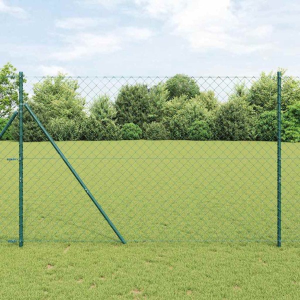Fence post Green 1.5 x 25 m (60 x 60 mm mesh) Steel