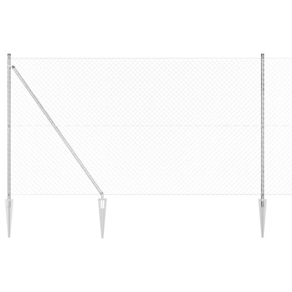 Fence post Silver 10 x 1.6 m (40 x 40 mm mesh)