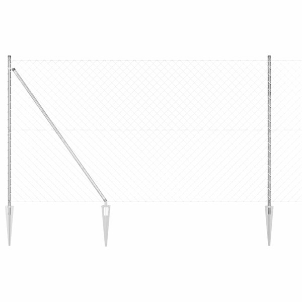 Fence post Silver 10 x 1.6 m (60 x 60 mm grid)