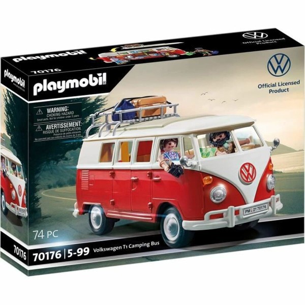 Transportlīdzekļu Rotaļu Komplekts Playmobil 70176 Volkswagen T1 Bus Sarkans