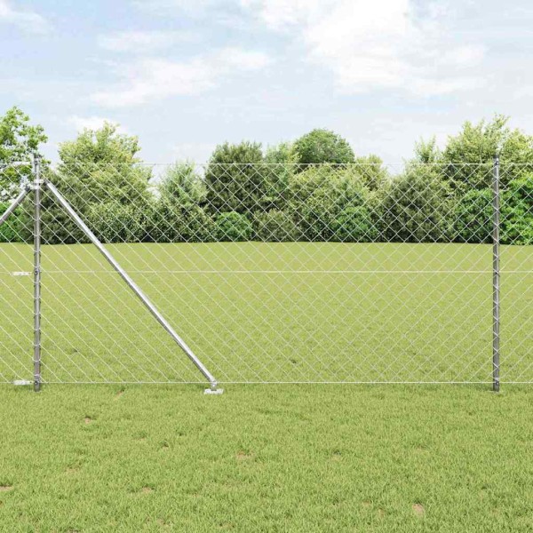 Fence post Silver 25 x 1 m (60 x 60 mm mesh) Steel