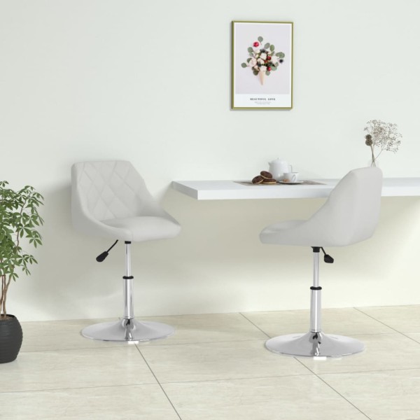 Dining room chairs, 2 pcs., white color, artificial leather