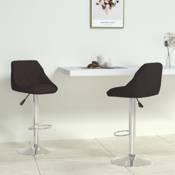 Bar stools, 2 pcs., black color, artificial leather