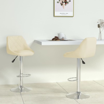 Bar stools, 2 pcs., cream...