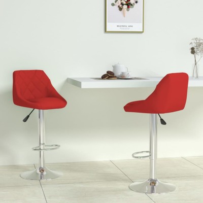 Bar stools, 2 pcs., red...