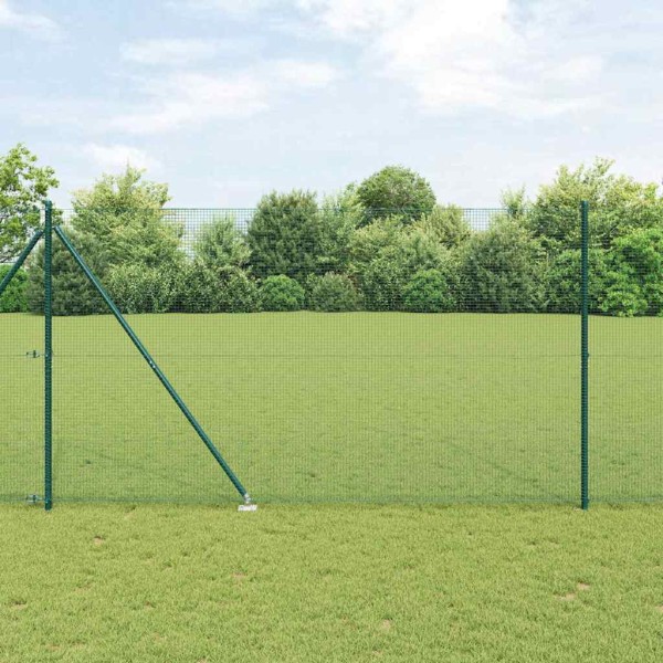 Welded wire fence with pointed ends Steel and PVC