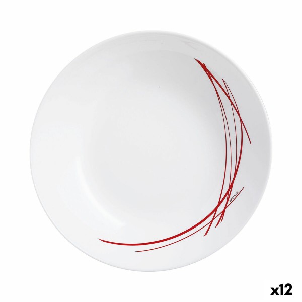 Deep Plate Arcopal Domitille Bicoloured Glass (20 cm) (12 Units)