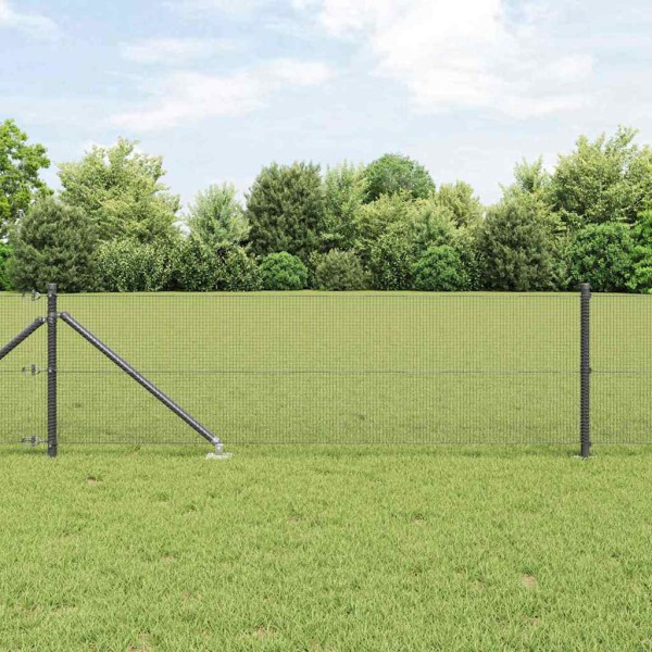 Welded wire fence with pointed ends Steel and PVC
