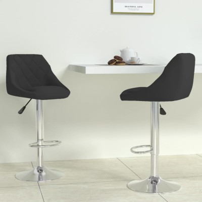 Bar stools, 2 pcs., black,...