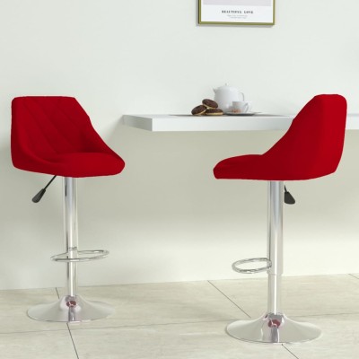 Bar stools, 2 pcs., red...