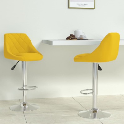 Bar stools, 2 pcs., mustard...