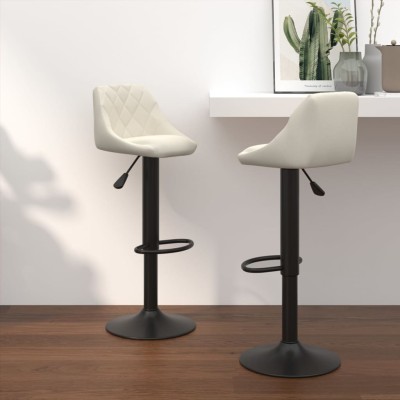 Bar stools, 2 pcs., cream...