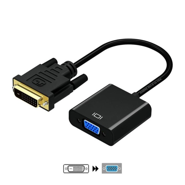 DVI-D – VGA adapteris Aisens A147-0352 Juoda 10 cm