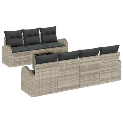 Garden Sofa Set 8 pcs Light...