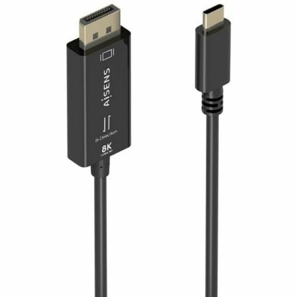 Универсальный кабель USB-C-DisplayPort Aisens A109-0879 Чёрный 1,8 m