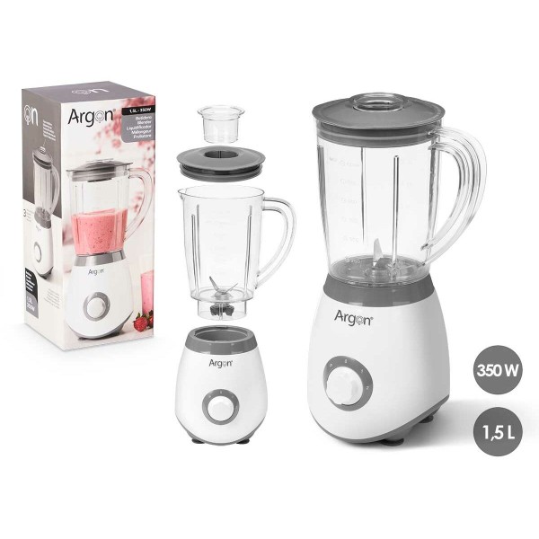 Blenderis-Krūze Argon JE-802A Balts Pelēks 350 W 1,5 L