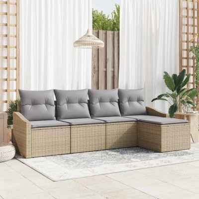 Sofa set 5 pcs Beige and...