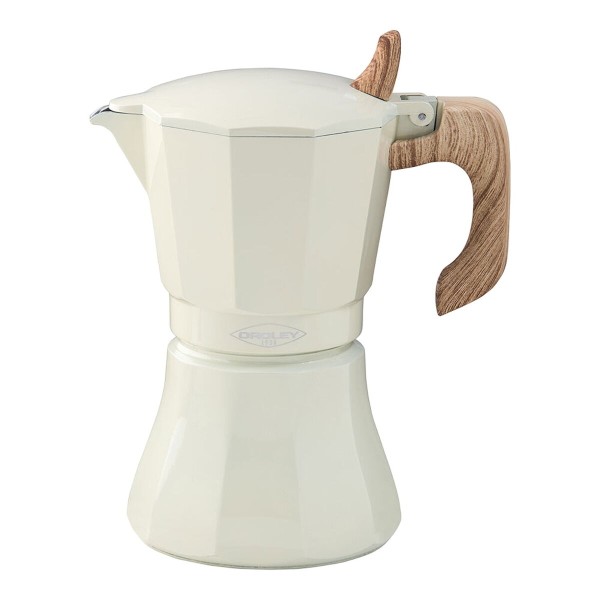 Italian Coffee Pot Oroley Petra Cream Aluminium 9 Cups