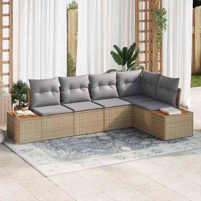 Garden Sofa Set 5 pcs beige...