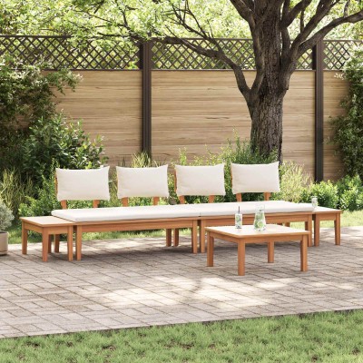 Garden Sofa Set 5 pcs Brown...