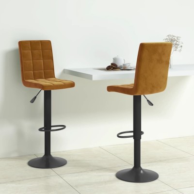 Bar stools, 2 pcs., brown,...