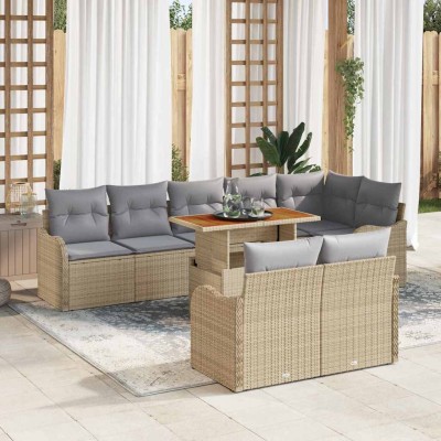Garden Sofa Set with...
