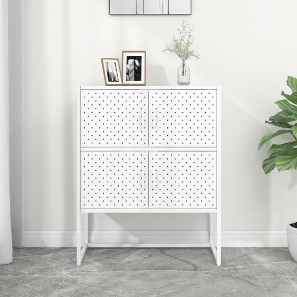 High cabinet, white, 80x35x100cm, steel