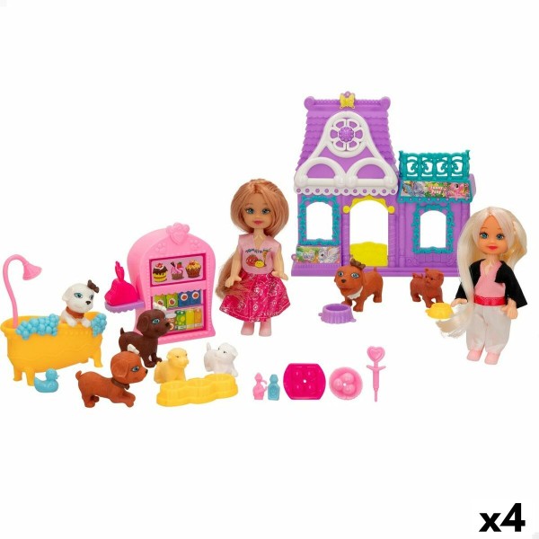 Playset Colorbaby Bella 4 gb. 5,5 x 12 x 3,5 cm Mājdzīvnieki